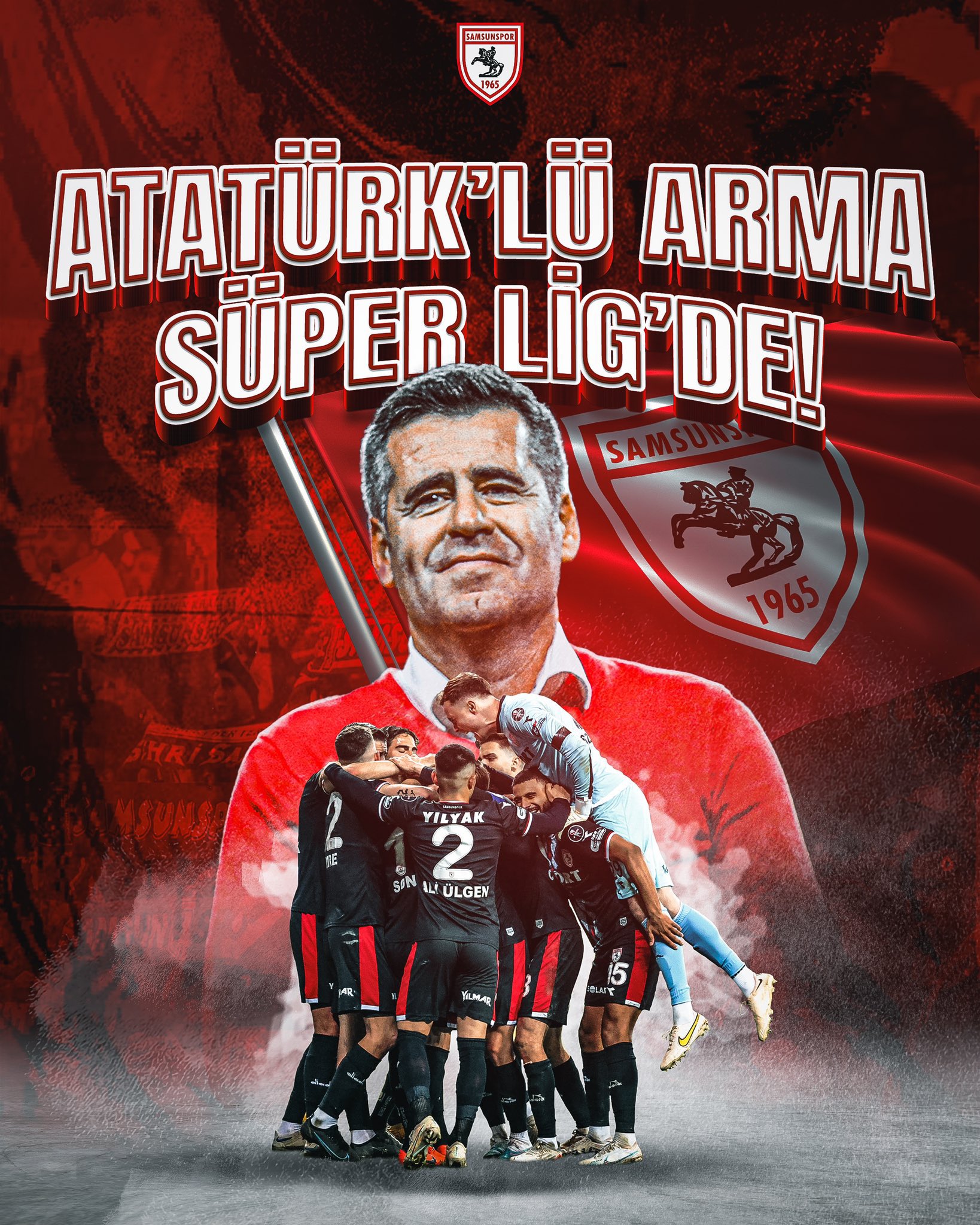 11 yıl aradan sonra yeniden Süper Lig'e yükselmeye hak kazanan Samsunspor'u kutluyoruz