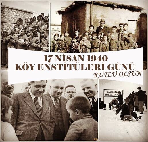 17 Nisan 1940 tarihinde 3803 sayılı yasa ile açılan Köy Enstitülerinin kuruluş yıldönümü kutlu olsun