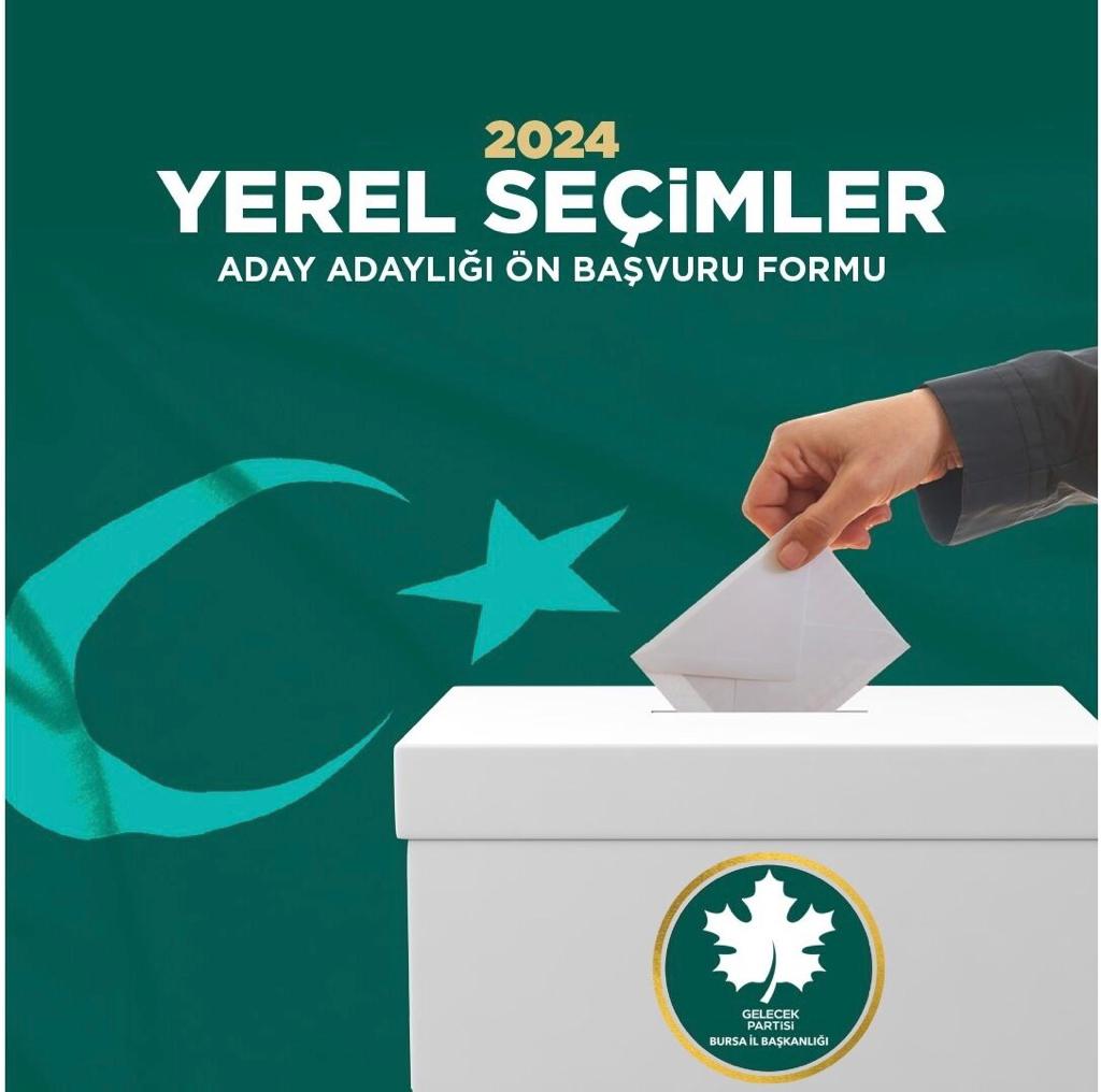 31 Mart 2024 Yerel seçimler için Büyükşehir Belediye Başkan aday adaylığı,İlçe Belediye Başkan aday adaylığı ve Belediye Meclis üye aday adaylığı için başvurularımız başlamıştır.