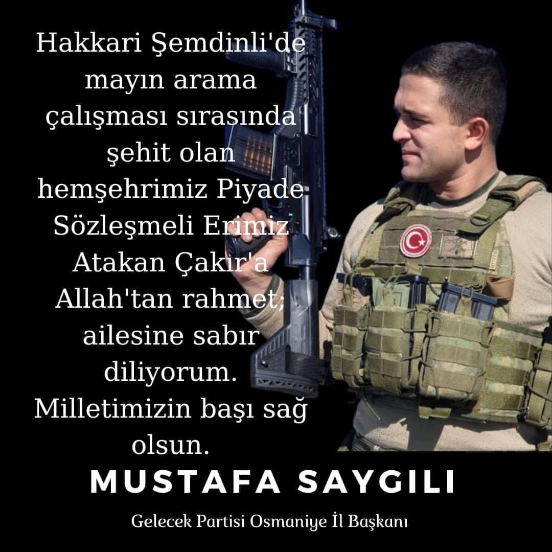 Gelecek Partisi Osmaniye İl Başkanımız Mustafa SAYGILI 