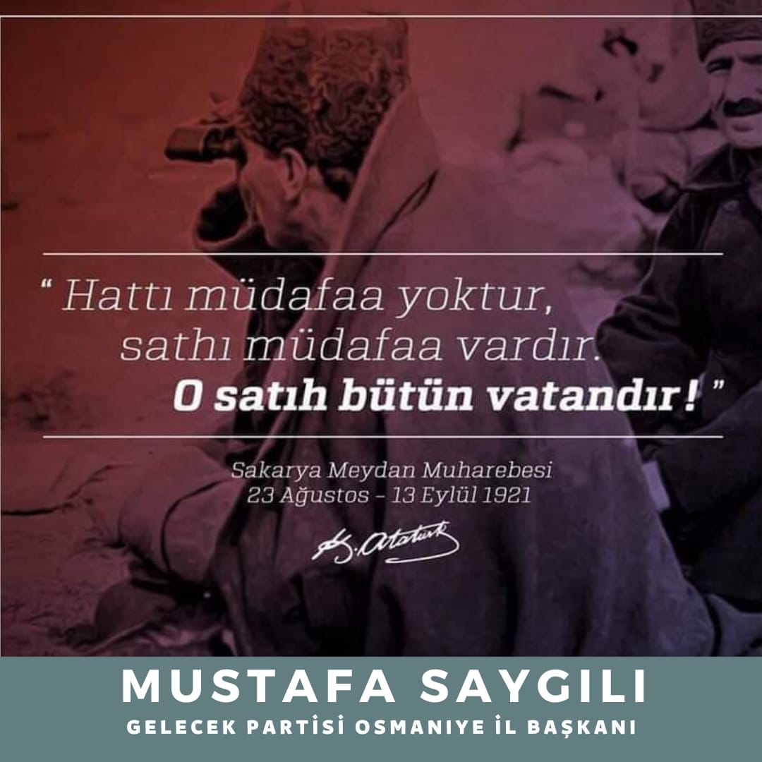 Gelecek Partisi Osmaniye İl Başkanımız Mustafa SAYGILI 