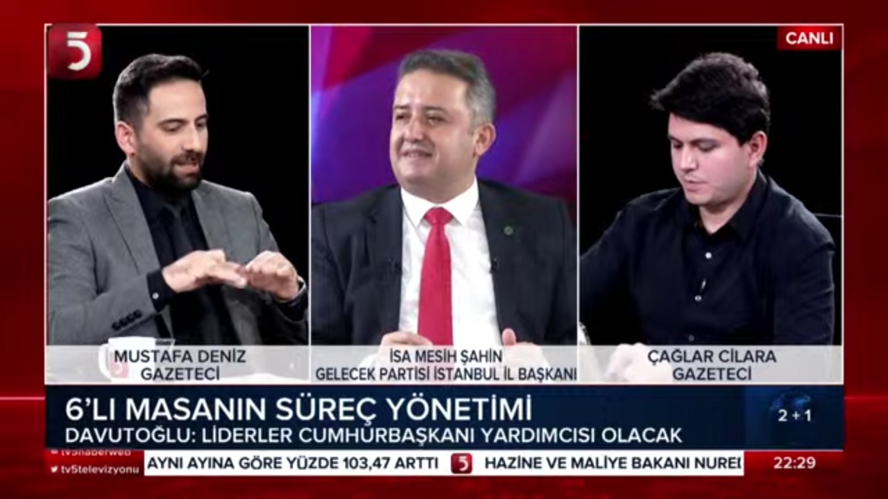 İl Başkanımız İsa Mesij Şahin, TV5'de, Çağlar Cilara ve Mustafa Deniz'in sorularını yanıtladı.