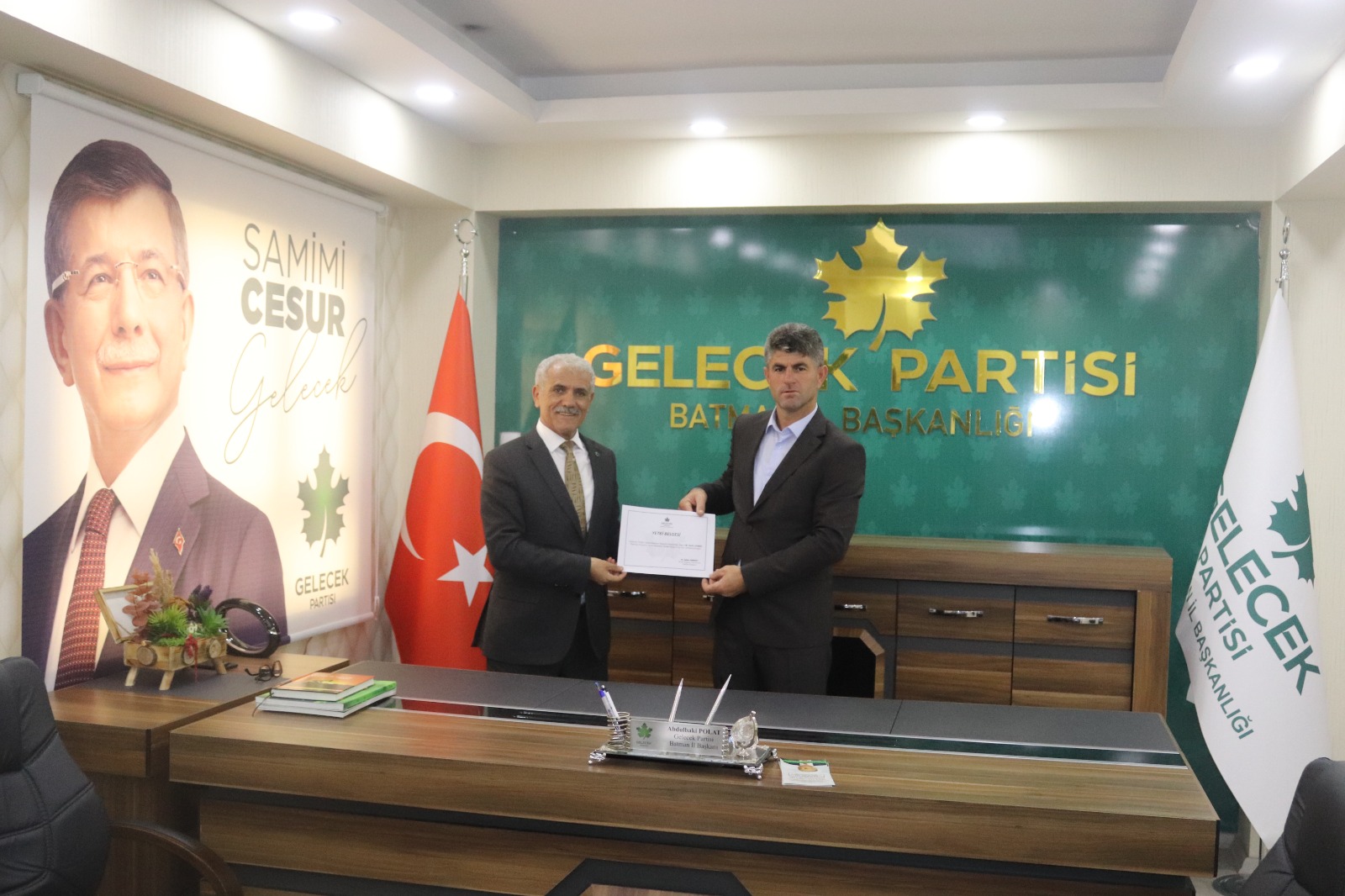  Kozluk Bekirhan belde başkanı olarak Mehmet Salih Demir göreve Geldi