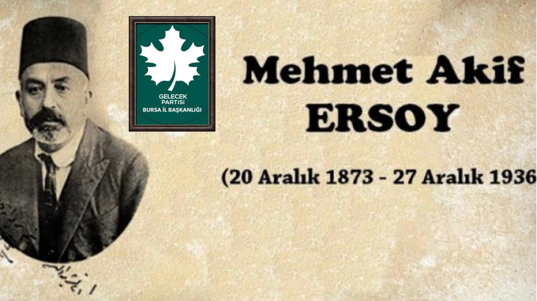 Vatan Şairi Mehmet Akif Ersoy’u Vefatının Yıldönümünde rahmet ve minnetle anıyoruz